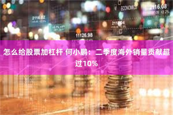 怎么给股票加杠杆 何小鹏：二季度海外销量贡献超过10%