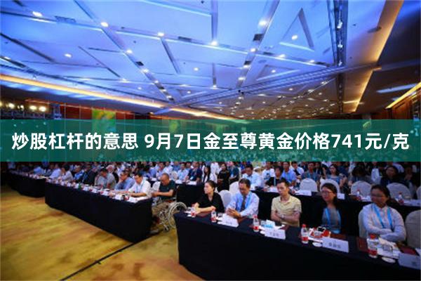 炒股杠杆的意思 9月7日金至尊黄金价格741元/克