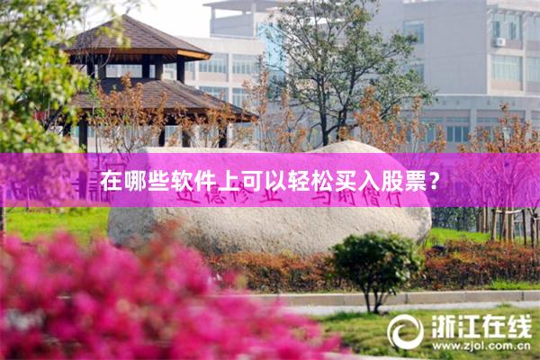 在哪些软件上可以轻松买入股票？