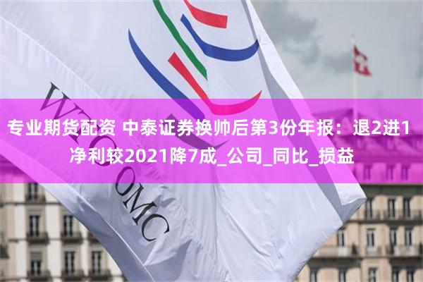 专业期货配资 中泰证券换帅后第3份年报：退2进1 净利较2021降7成_公司_同比_损益